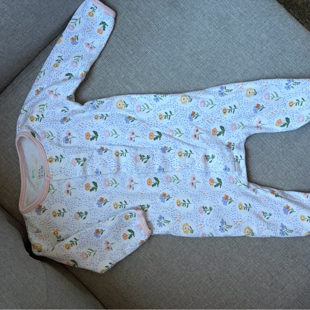3-6mo Magnetic Me Floral Onesie - No Spots